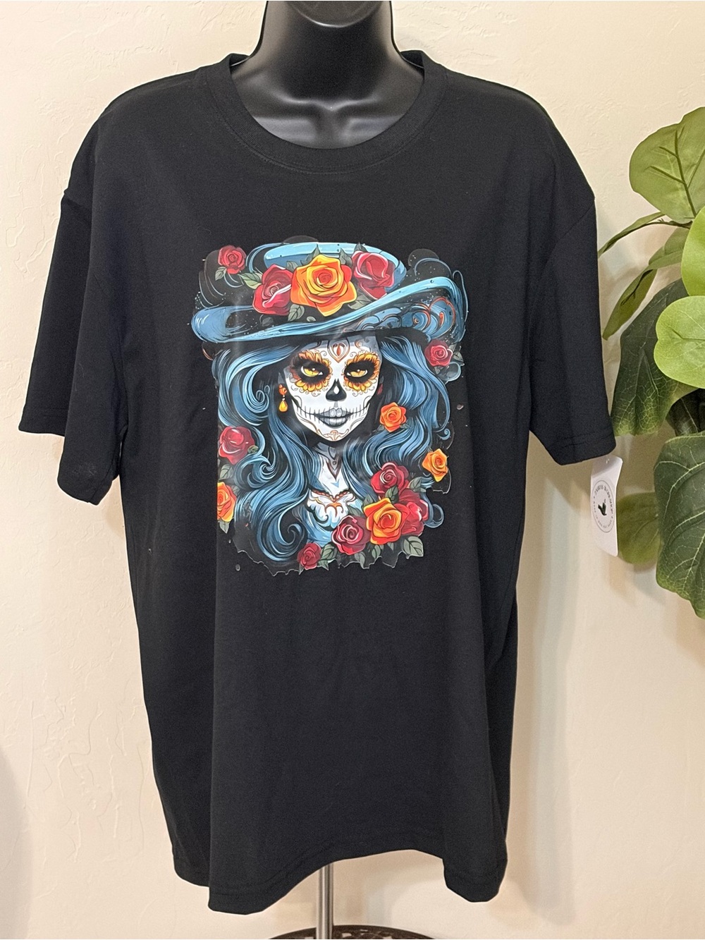 Black Women' Day of the Dead Skull Graphic Tee